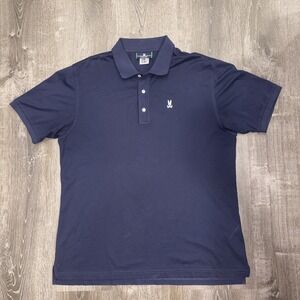 Psycho Bunny By Robert Godley Men's Performance Polo Shirt Size 8 XXL Navy Blue
